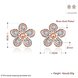 Wholesale Romantic Rose Gold Bling Zircon Stone Flower Stud Earrings for Women Korean Fashion Jewelry New arrival Hot Sale TGGPE240 0 small