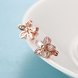 Wholesale Romantic Rose Gold Bling Zircon Stone Flower Stud Earrings for Women Korean Fashion Jewelry New arrival Hot Sale TGGPE240 2 small