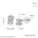 Wholesale Classic Platinum Round CZ Stud Earring Fashion Silver Color Jewelry Vintage Stud Earrings For Women TGGPE250 1 small