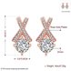 Wholesale Romantic Rose Gold Geometric CZ Stud Earring New Arrival Cross Over Earrings Girl Fashion Jewelry Womens Accessories TGGPE256 0 small