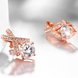 Wholesale Romantic Rose Gold Geometric CZ Stud Earring New Arrival Cross Over Earrings Girl Fashion Jewelry Womens Accessories TGGPE256 3 small