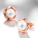 Wholesale Romantic Rose Gold Star Pearl Stud Earring For Women Wedding Jewelry Bridal fashion Accessories TGGPE261 2 small