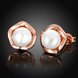 Wholesale Romantic Rose Gold Star Pearl Stud Earring For Women Wedding Jewelry Bridal fashion Accessories TGGPE261 3 small