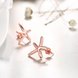 Wholesale Classic Rose Gold Stud Earring New Fashion Seastar stud Earring hot sell jewelry from China TGGPE265 3 small
