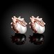 Wholesale Exquisite pearl Insect Ladybirds Stud Earrings For Women Party Gifts rose gold Alloy Earring Fashion Jewelry Accessory TGGPE267 4 small