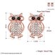 Wholesale Hiphop Rose Gold Animal Rhinestone Stud Earring AAA Zircon Owl Charm Earrings Women Fashion Jewelry Wedding Party Gift TGGPE276 0 small