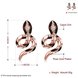 Wholesale Charms Stud Earrings for Women Rose Gold Black Snake Women Earrings Female Party Fashion Jewelry TGGPE278 0 small