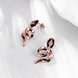 Wholesale Charms Stud Earrings for Women Rose Gold Black Snake Women Earrings Female Party Fashion Jewelry TGGPE278 1 small