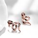 Wholesale Charms Stud Earrings for Women Rose Gold Black Snake Women Earrings Female Party Fashion Jewelry TGGPE278 2 small