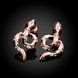 Wholesale Charms Stud Earrings for Women Rose Gold Black Snake Women Earrings Female Party Fashion Jewelry TGGPE278 3 small