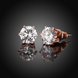 Wholesale Trendy Rose Gold Geometric CZ Stud Earring Elegant temperamentCrystal Jewelry Accessory For Women Wedding Party Gifts TGGPE311 1 small