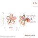 Wholesale Trendy hot sale Women Lady Elegant Rose Gold Flower Shape Crystal Rhinestone Small Stud Earrings Girlfriend Party Jewelry TGGPE326 2 small