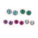 Wholesale China jewelry wholesale colourful Crystal Round Earrings purple Zircon Stone Stud Earrings For Women wedding Jewelry TGGPE340 0 small
