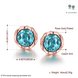 Wholesale China jewelry wholesale colourful Crystal Round Earrings purple Zircon Stone Stud Earrings For Women wedding Jewelry TGGPE340 1 small