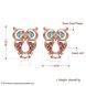 Wholesale Trendy Titanium Animal Stud Earring Exquisite owl blue Zircon Earring for Women AAA Zircon Earring Birthday Gift Present TGGPE355 0 small