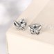Wholesale fashion jewelry China Sweet Insect Butterfly Screw Platinum Stud Earrings For Women Children Mini Minimalist Jewelry TGGPE369 2 small