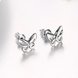 Wholesale fashion jewelry China Sweet Insect Butterfly Screw Platinum Stud Earrings For Women Children Mini Minimalist Jewelry TGGPE369 3 small