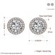 Wholesale Luxury Full Crystal Round Earrings Gold plated Color White Zircon Stone Wedding Stud Earrings For Women Men Jewelry TGGPE386 0 small