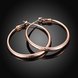Wholesale Romantic Rose Gold Round Hoop Earring High Quality Vintage Big Round Hoop Earrings For Women Jewelry Hot Sale  TGHE059 1 small