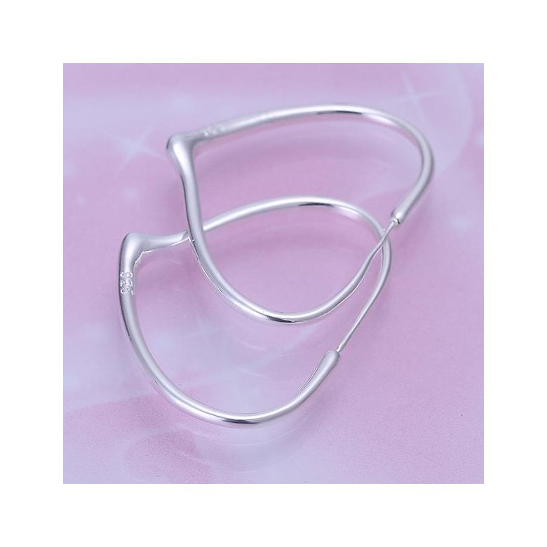 Wholesale Trendy Silver plated Geometric Hoop Earring For Woman Fashion Party Jewelry TGHE002 0