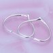 Wholesale Trendy Silver plated Geometric Hoop Earring For Woman Fashion Party Jewelry TGHE002 1 small