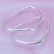 Wholesale Trendy Silver plated Geometric Hoop Earring For Woman Fashion Party Jewelry TGHE002 2 small