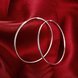Wholesale Classic Trendy Silver plated Circle Hoop Earrings Round Stylish Earrings for women Engagement Christmas Gift TGHE003 2 small