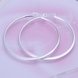 Wholesale Classic Trendy Silver plated Circle Hoop Earrings Round Stylish Earrings for women Engagement Christmas Gift TGHE004 0 small