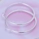 Wholesale Classic Trendy Silver plated Circle Hoop Earrings Round Stylish Earrings for women Engagement Christmas Gift TGHE004 2 small