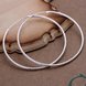 Wholesale Classic Trendy Silver plated Circle Hoop Earrings Round Stylish Earrings for women Engagement Christmas Gift TGHE005 0 small