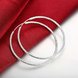 Wholesale Classic Trendy Silver plated Circle Hoop Earrings Round Stylish Earrings for women Engagement Christmas Gift TGHE005 3 small