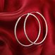 Wholesale Classic Trendy Silver plated Circle Hoop Earrings Round Stylish Earrings for women Engagement Christmas Gift TGHE005 4 small