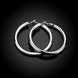 Wholesale Classic Trendy Silver plated Circle Hoop Earrings Round Stylish Earrings for women Engagement Christmas Gift TGHE007 1 small