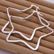 Wholesale Popular Shiny Silver plated Hoop Earrings for Women Girl star shape Earrings Party Jewelry Gifts  TGHE008 0 small