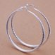 Wholesale Classic Trendy Silver plated Circle Hoop Earrings Round Stylish Earrings for women Engagement Christmas Gift TGHE010 0 small