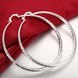Wholesale Classic Trendy Silver plated Circle Hoop Earrings Round Stylish Earrings for women Engagement Christmas Gift TGHE010 3 small