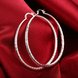 Wholesale Classic Trendy Silver plated Circle Hoop Earrings Round Stylish Earrings for women Engagement Christmas Gift TGHE010 4 small