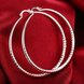 Wholesale Classic Trendy Silver plated Circle Hoop Earrings Round Stylish Earrings for women Engagement Christmas Gift TGHE011 4 small