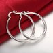 Wholesale Trendy Silver plated Circle Hoop Earrings Round Stylish Earrings for women Engagement Christmas Gift TGHE013 2 small