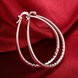 Wholesale Trendy Silver plated Circle Hoop Earrings Round Earrings Woman Jewelry Earrings Engagement Christmas Gift TGHE014 0 small