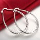 Wholesale Trendy Silver plated Circle Hoop Earrings Round Earrings Woman Jewelry Earrings Engagement Christmas Gift TGHE014 1 small