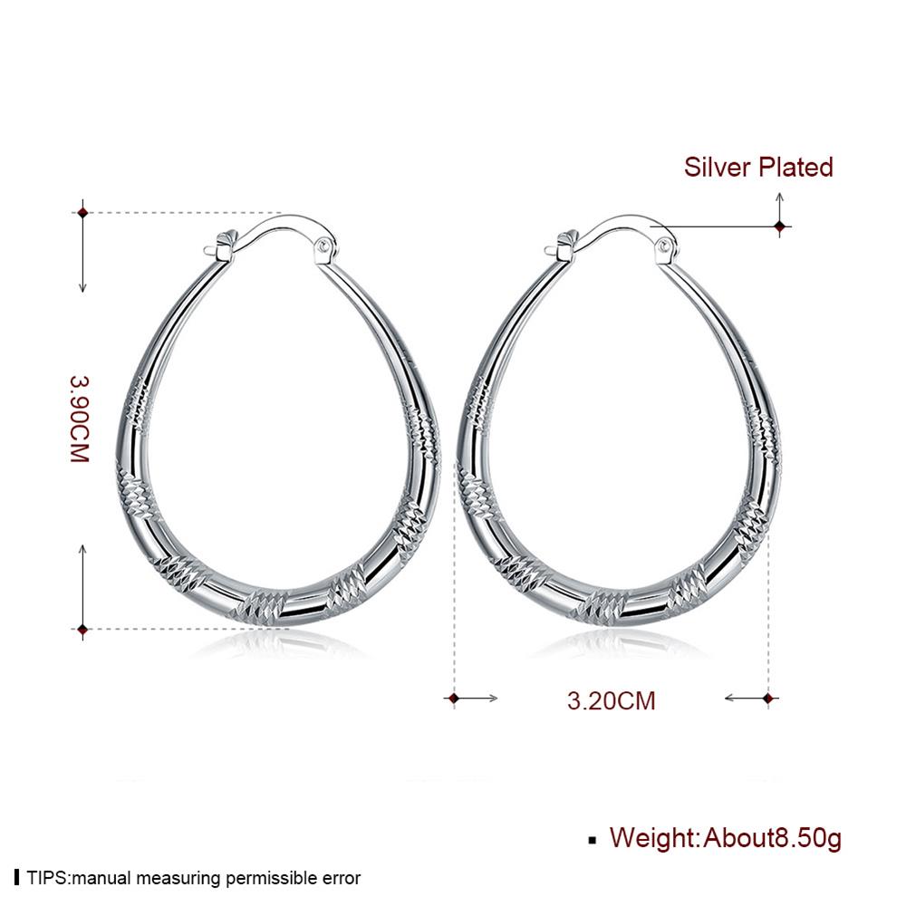Wholesale Trendy Hot Sale Silver plated Simple U Shaped Hoop Earrings For Women Fashion Jewelry Wedding Accessories  TGHE015 2