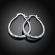 Wholesale Trendy Hot Sale Silver plated Simple U Shaped Hoop Earrings For Women Fashion Jewelry Wedding Accessories  TGHE015 3 small
