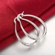 Wholesale Trendy Hot Sale Silver plated Simple U Shaped Hoop Earrings For Women Fashion Jewelry Wedding Accessories  TGHE015 4 small