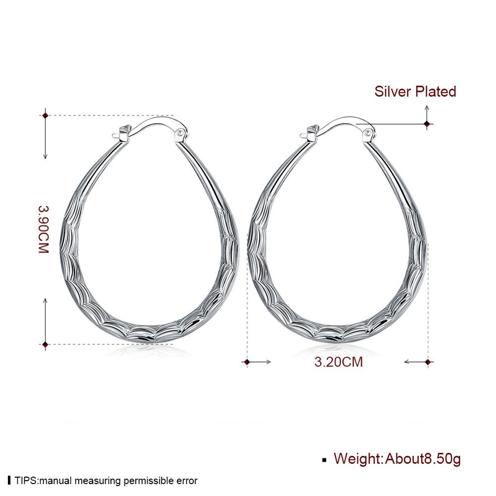 Wholesale Trendy Hot Sale Silver plated Simple U Shaped Hoop Earrings For Women Fashion Jewelry Wedding Accessories  TGHE016 1