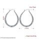 Wholesale Trendy Hot Sale Silver plated Simple U Shaped Hoop Earrings For Women Fashion Jewelry Wedding Accessories  TGHE016 1 small