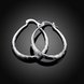 Wholesale Trendy Hot Sale Silver plated Simple U Shaped Hoop Earrings For Women Fashion Jewelry Wedding Accessories  TGHE016 2 small