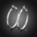 Wholesale Trendy Silver plated Geometric Hoop Earring For Woman Fashion Party Wedding Engagement Party Jewelry TGHE017 1 small