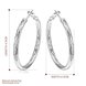 Wholesale Trendy Silver plated Geometric Hoop Earring For Woman Fashion Party Wedding Engagement Party Jewelry TGHE017 2 small