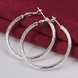 Wholesale Trendy Silver plated Geometric Hoop Earring For Woman Fashion Party Wedding Engagement Party Jewelry TGHE017 3 small